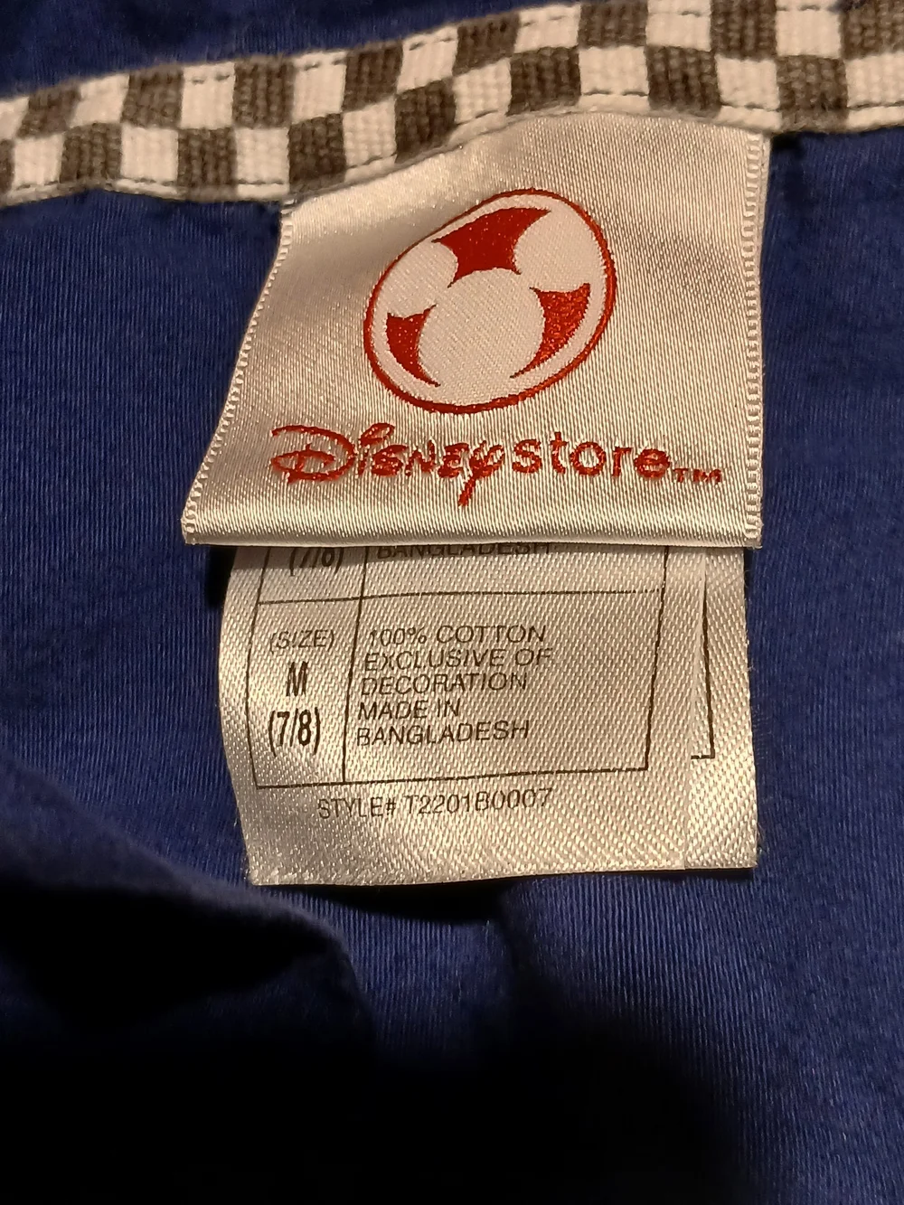 Disney Stores bright blue